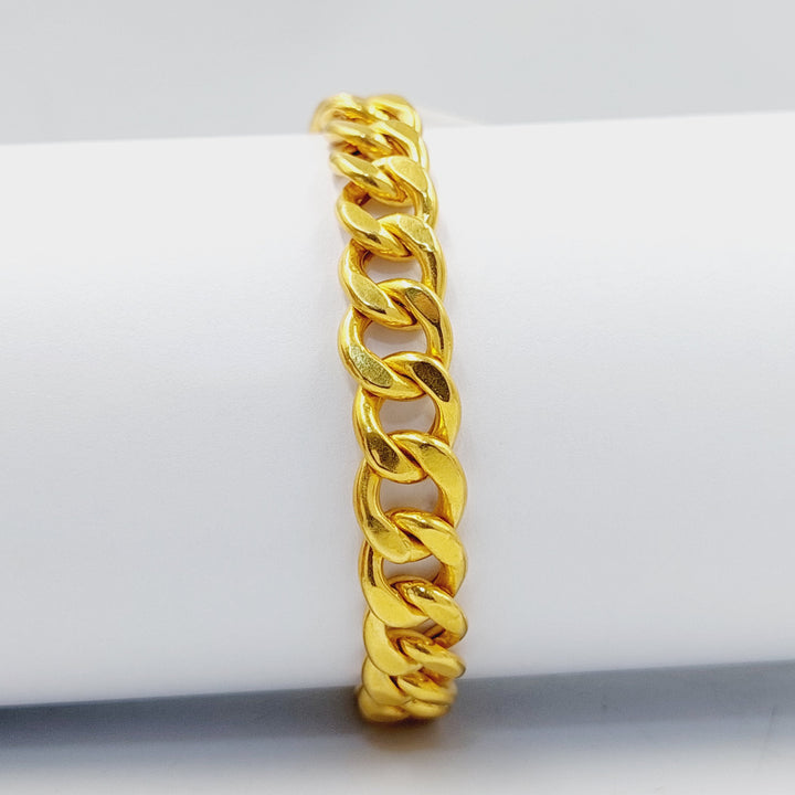 21K Gold Enameled Cuban Links Bracelet by Saeed Jewelry - Image 5