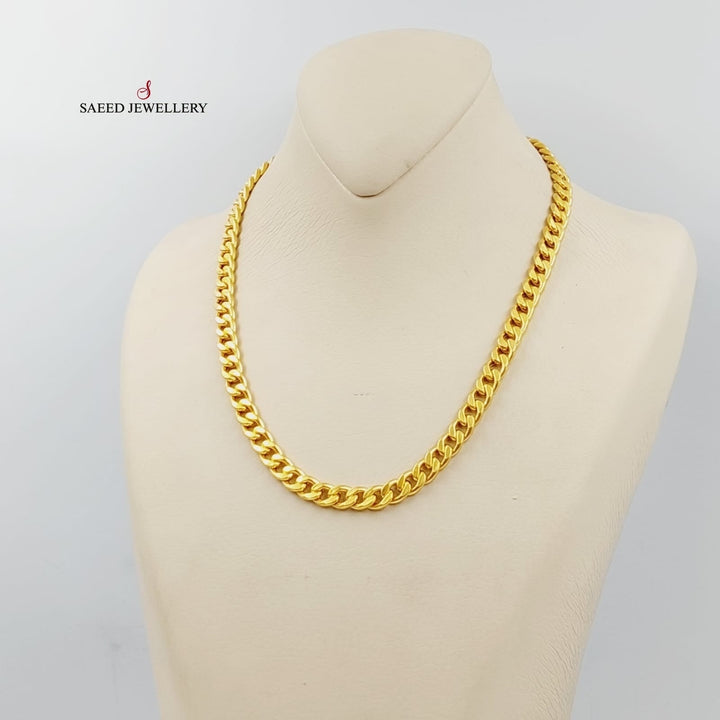 21K Gold Enameled Cuban Links Necklace by Saeed Jewelry - Image 2