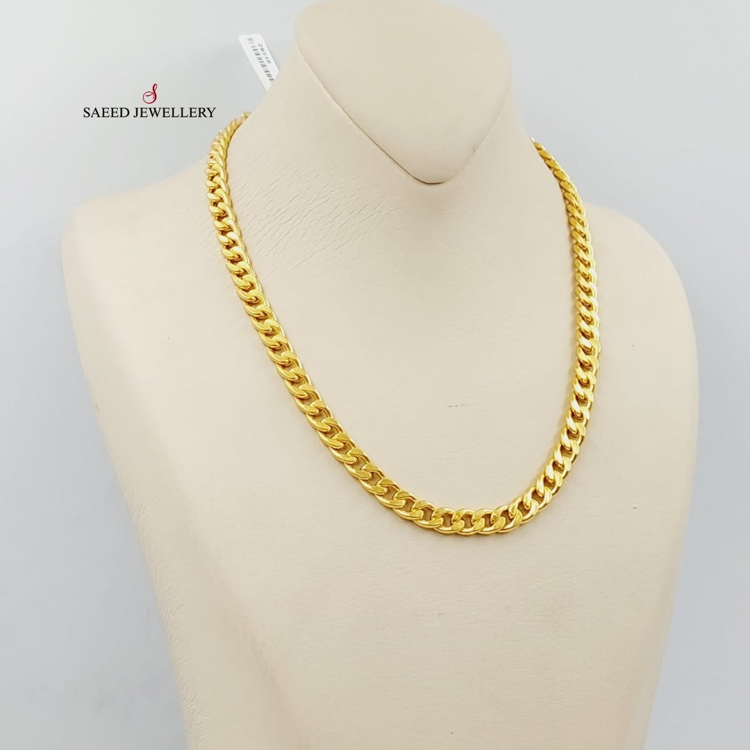 21K Gold Enameled Cuban Links Necklace by Saeed Jewelry - Image 3