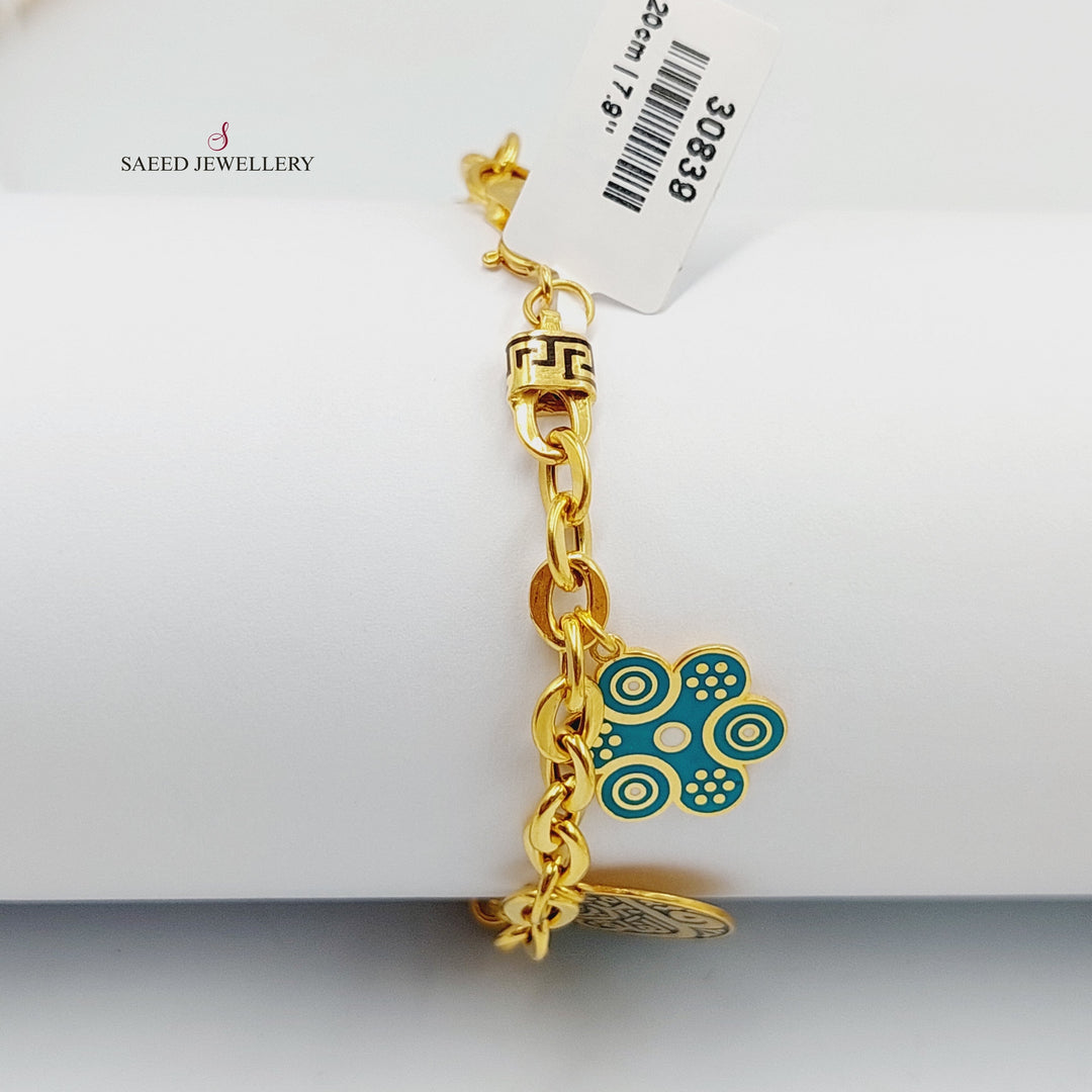 21K Gold Enameled Dandash Bracelet by Saeed Jewelry - Image 2