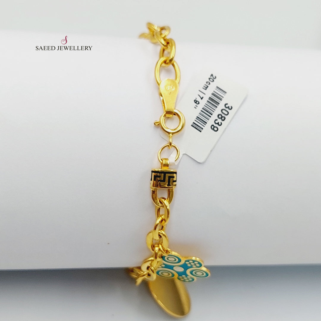 21K Gold Enameled Dandash Bracelet by Saeed Jewelry - Image 3