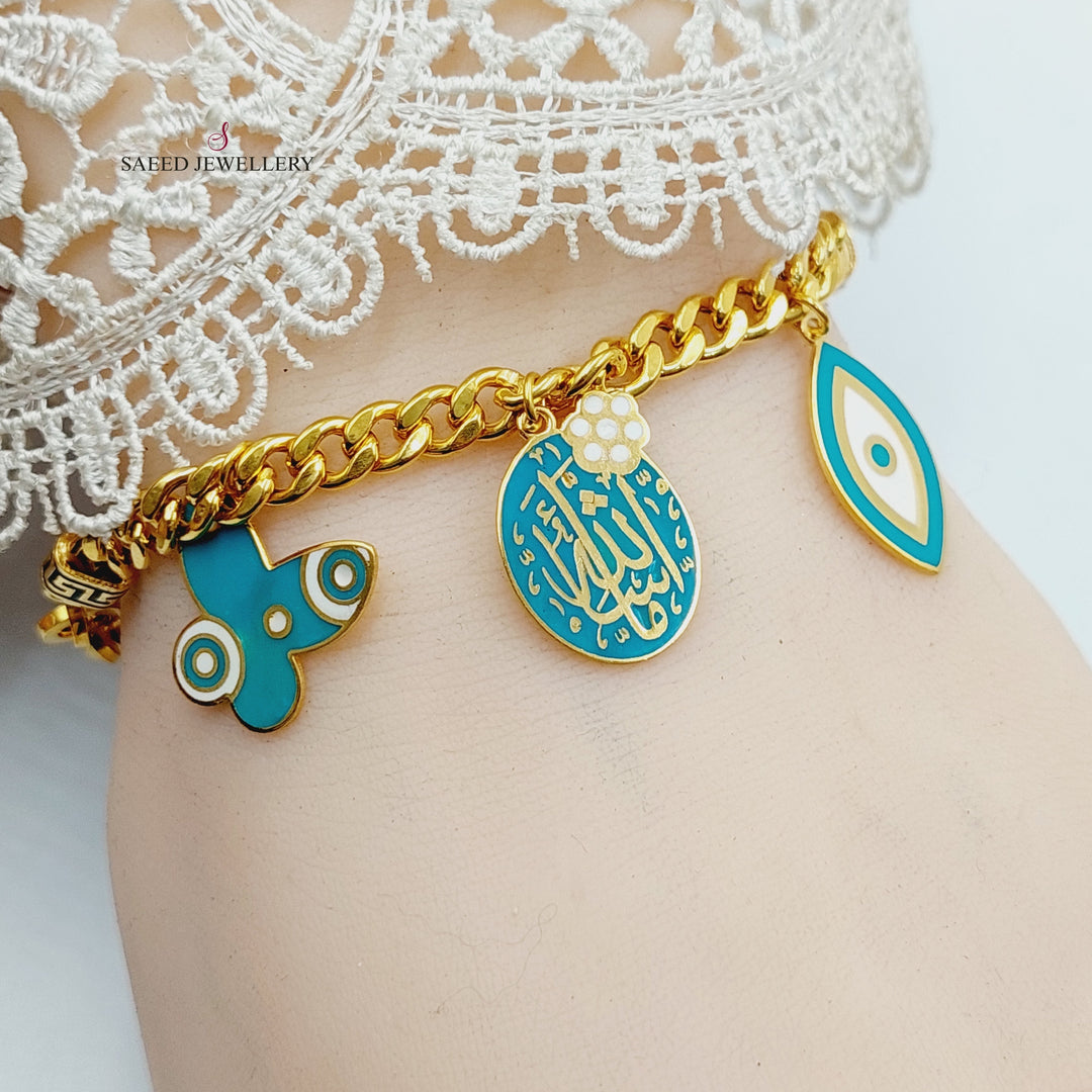 21K Gold Enameled Dandash Bracelet by Saeed Jewelry - Image 5