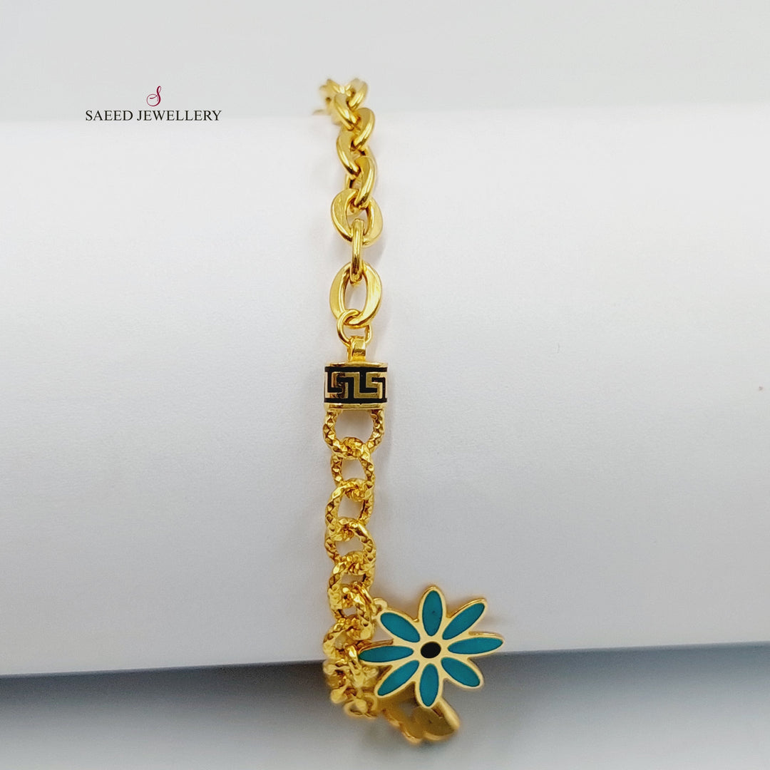21K Gold Enameled Dandash Bracelet by Saeed Jewelry - Image 3
