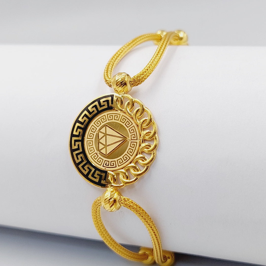 Enameled Fancy Bracelet  Made Of 21K Yellow Gold by Saeed Jewelry-30142