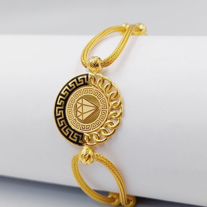 Enameled Fancy Bracelet  Made Of 21K Yellow Gold by Saeed Jewelry-30142