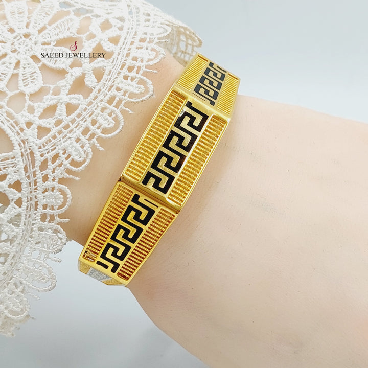 21K Gold Enameled Hexa Bracelet by Saeed Jewelry - Image 2