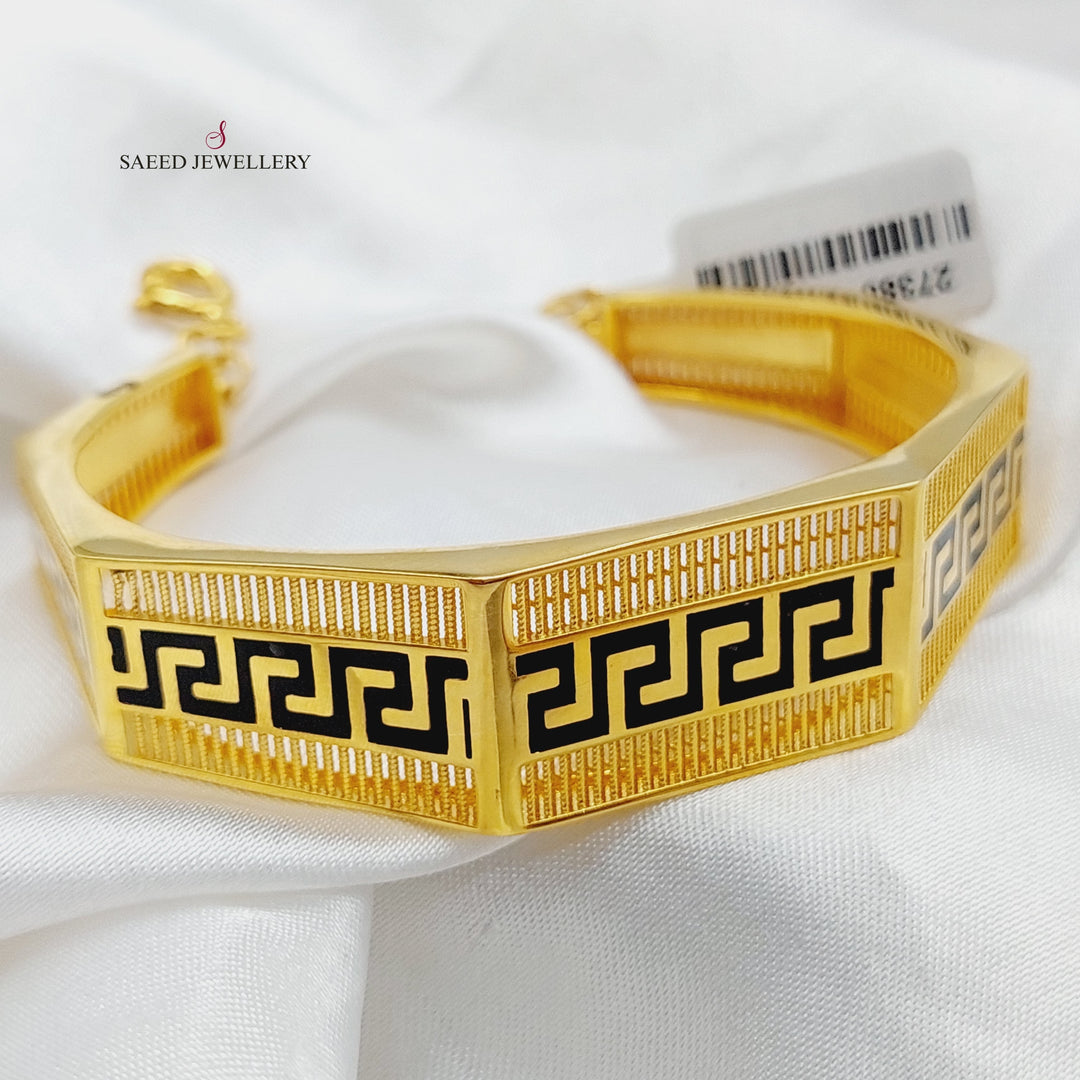 21K Gold Enameled Hexa Bracelet by Saeed Jewelry - Image 6