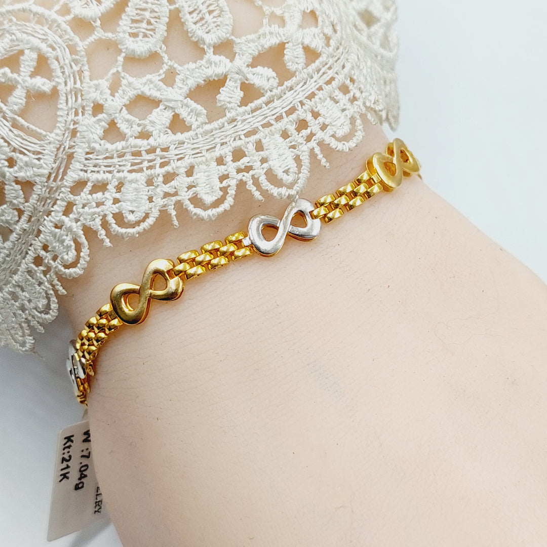 21K Gold Enameled Infinite Bracelet by Saeed Jewelry - Image 2