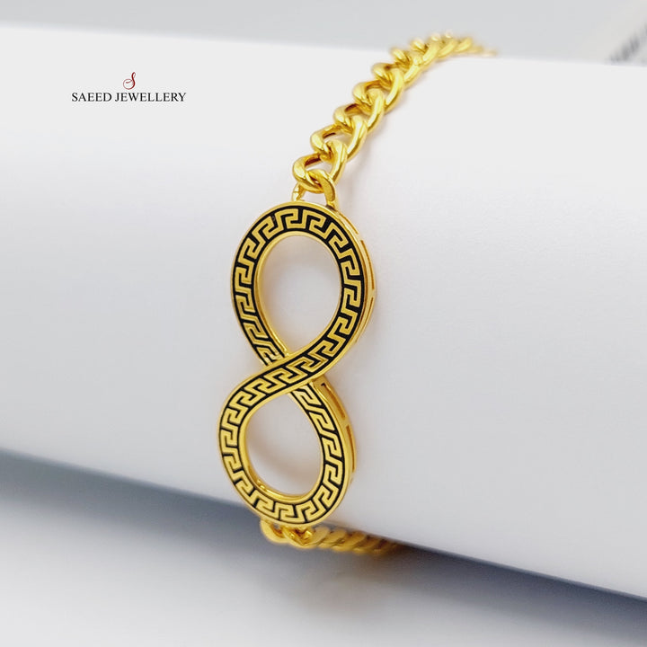 21K Gold Enameled Infinite Bracelet by Saeed Jewelry - Image 2