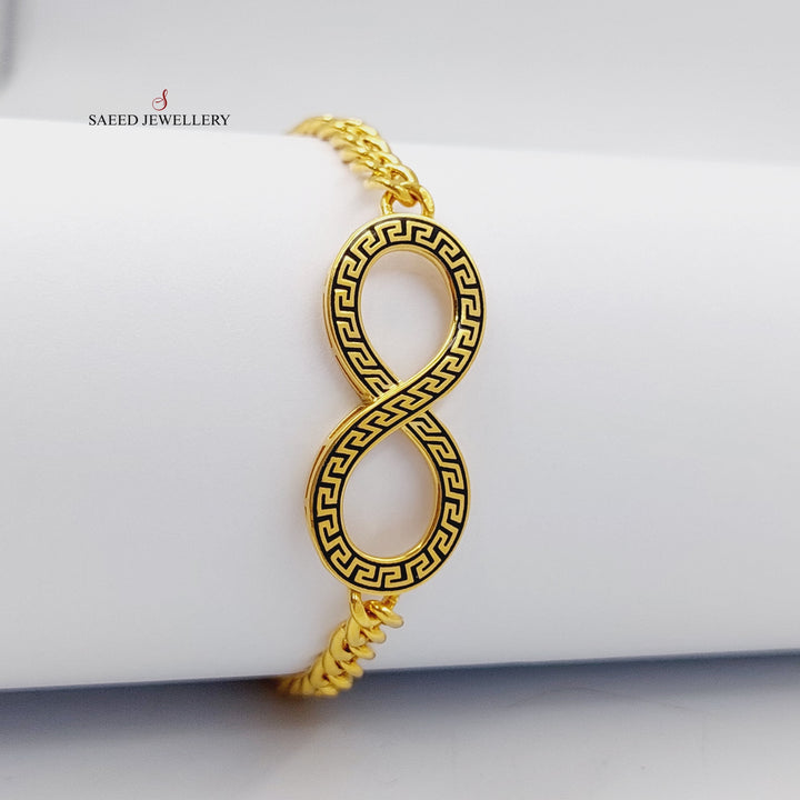 21K Gold Enameled Infinite Bracelet by Saeed Jewelry - Image 4