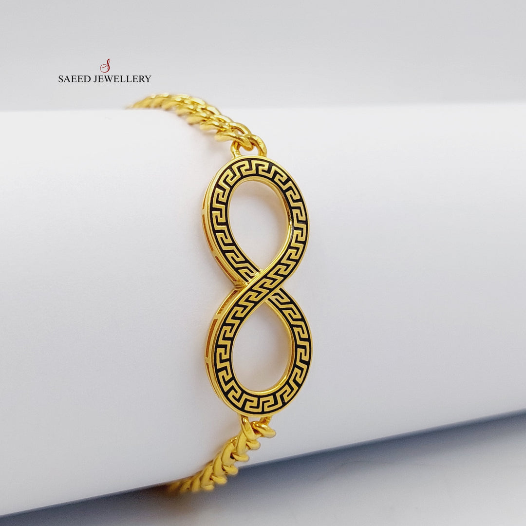 21K Gold Enameled Infinite Bracelet by Saeed Jewelry - Image 1