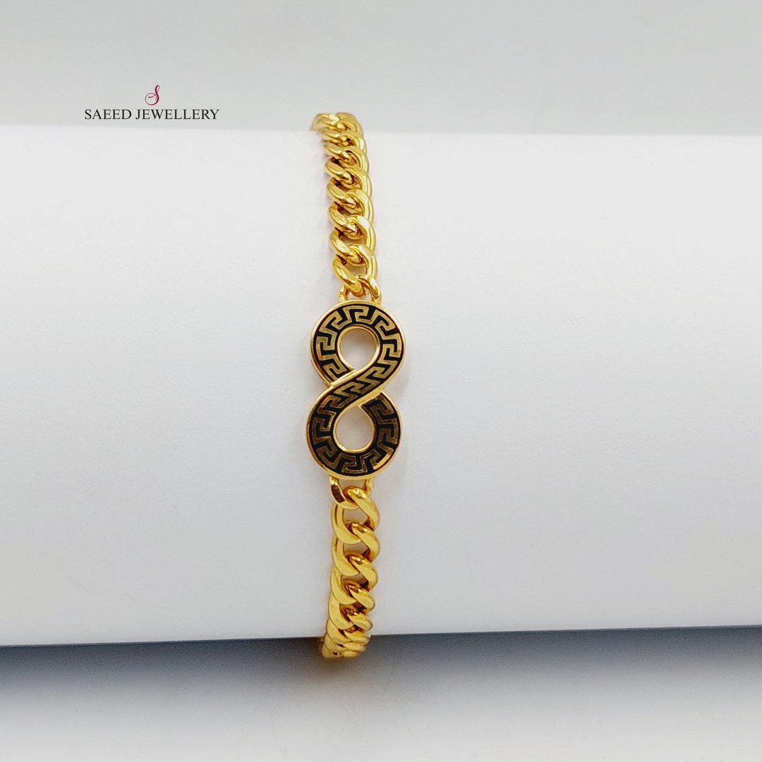 21K Gold Enameled Infinite Bracelet by Saeed Jewelry - Image 7