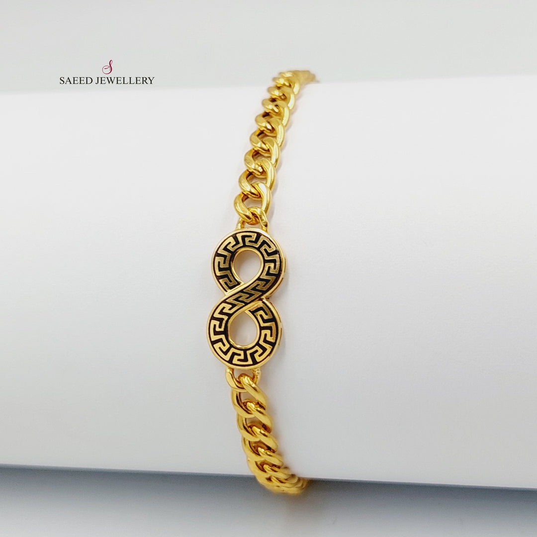 21K Gold Enameled Infinite Bracelet by Saeed Jewelry - Image 8