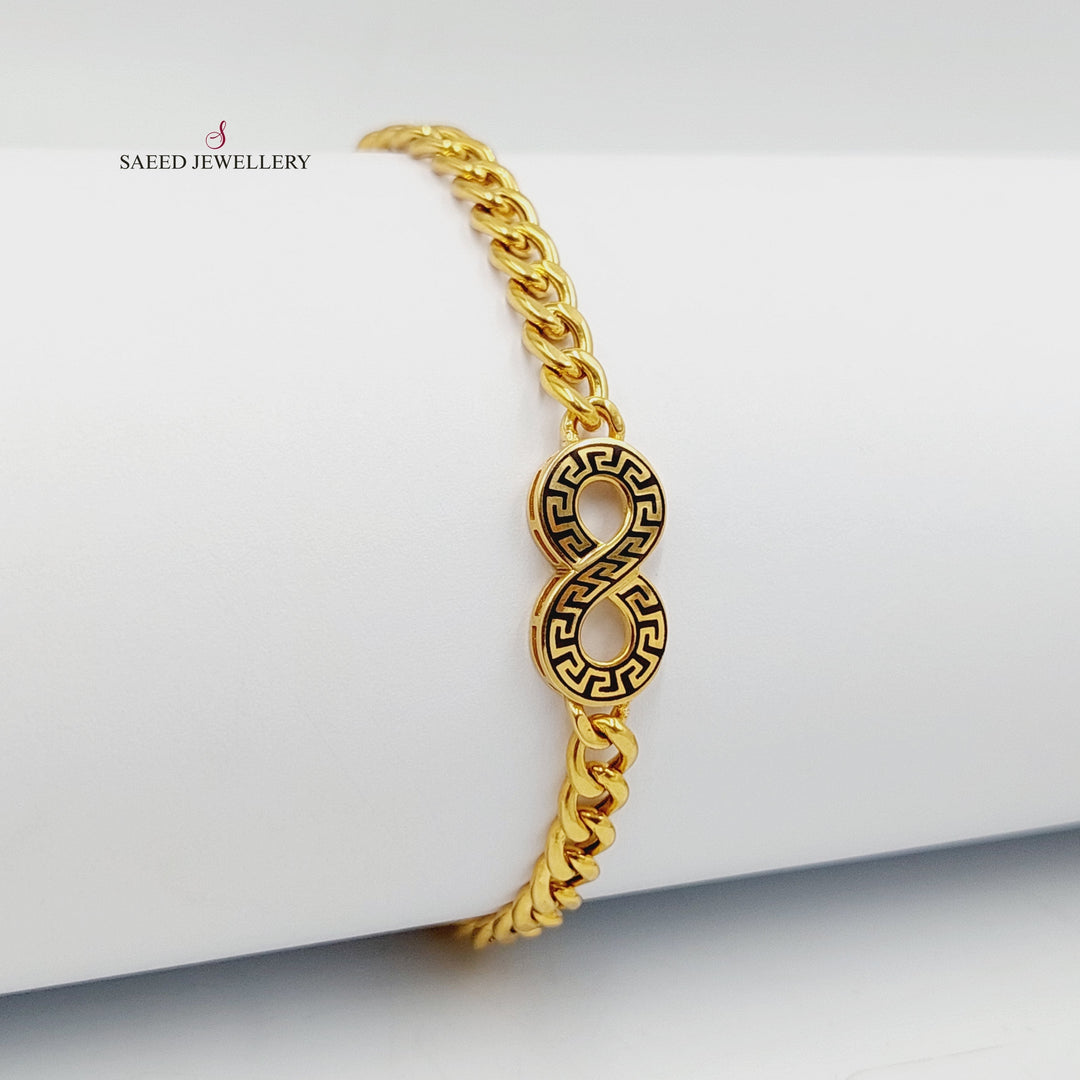 21K Gold Enameled Infinite Bracelet by Saeed Jewelry - Image 5