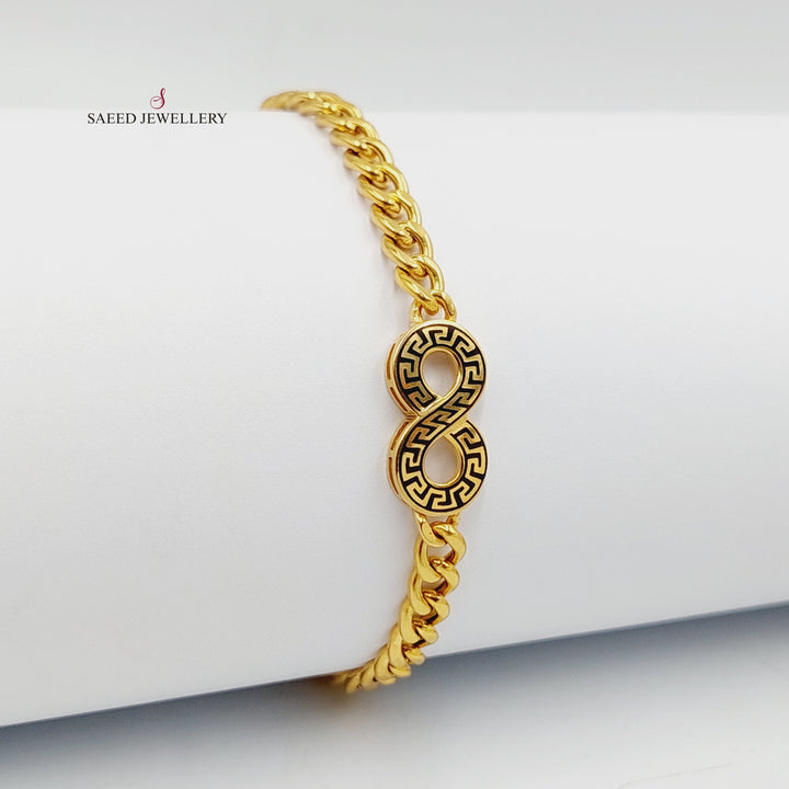 21K Gold Enameled Infinite Bracelet by Saeed Jewelry - Image 5