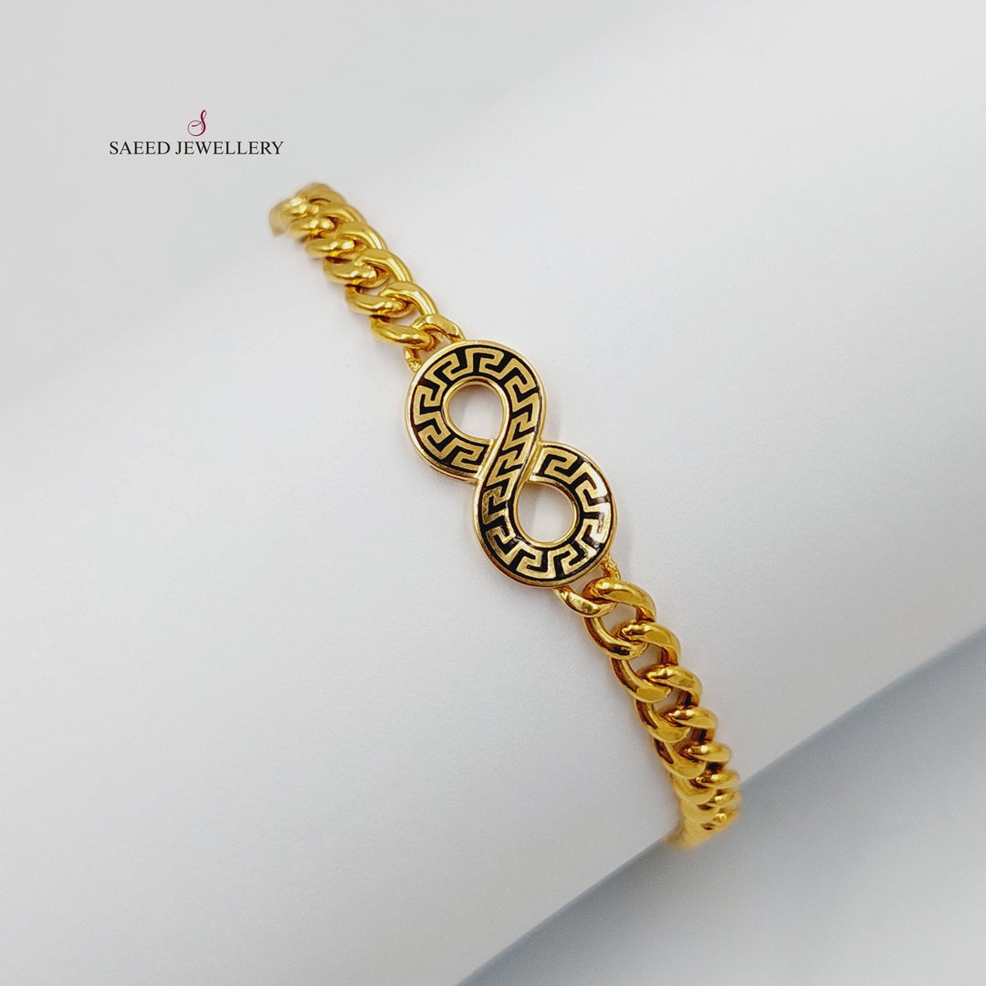 21K Gold Enameled Infinite Bracelet by Saeed Jewelry - Image 1