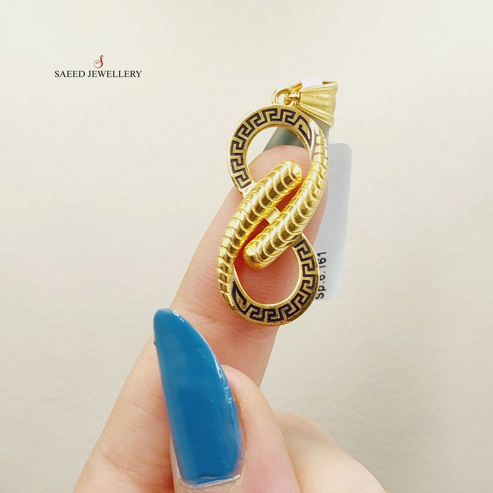 21K Gold Enameled Infinite Pendant by Saeed Jewelry - Image 2