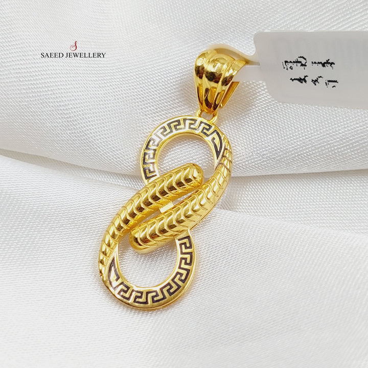 21K Gold Enameled Infinite Pendant by Saeed Jewelry - Image 4