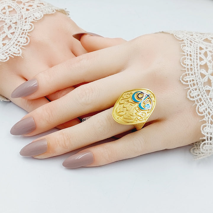 21K Gold Enameled Islamic Ring by Saeed Jewelry - Image 6