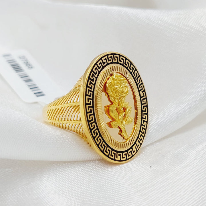 21K Gold Enameled Ounce Ring by Saeed Jewelry - Image 1