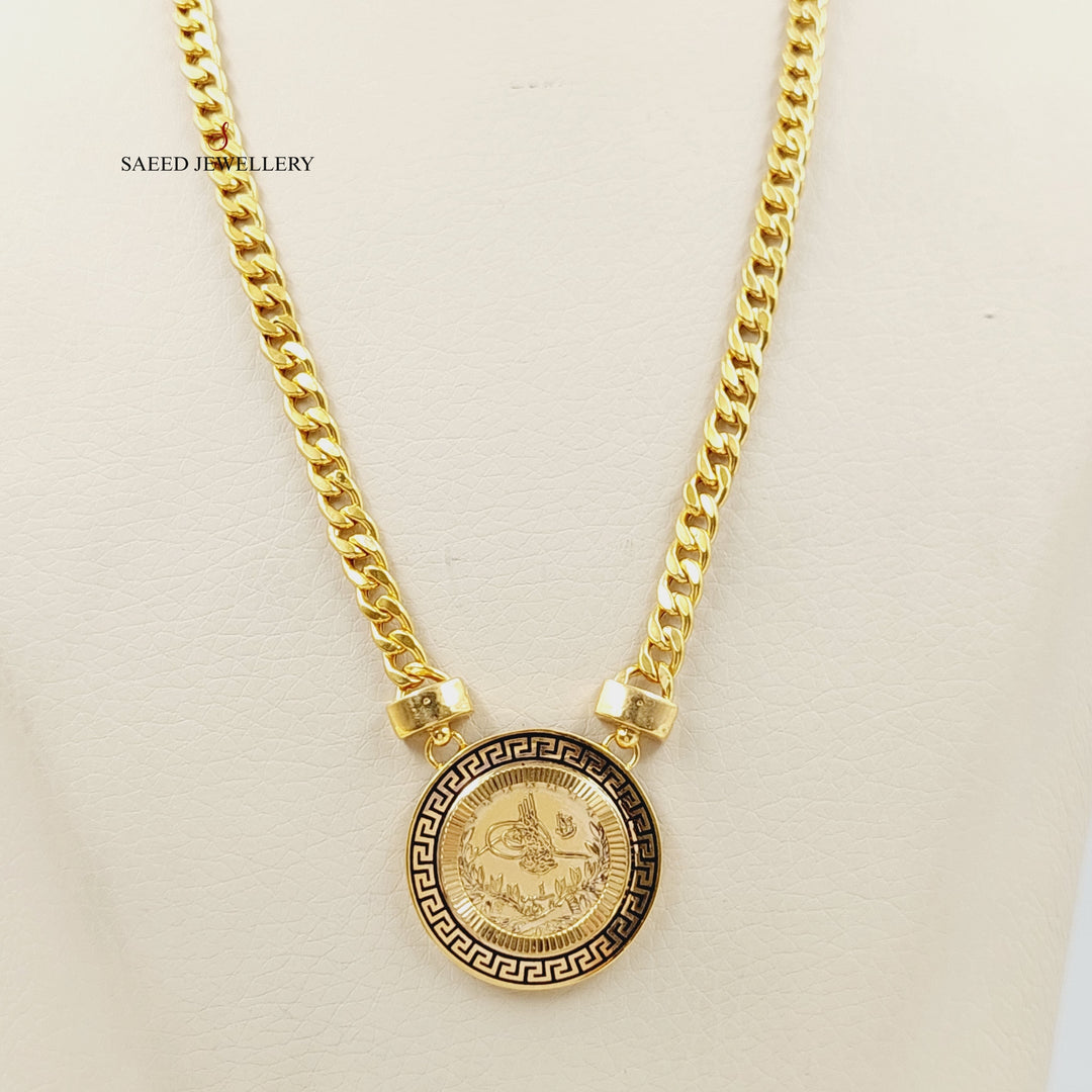 Enameled Rashadi Necklace  Made Of 21K Yellow Gold by Saeed Jewelry-29072