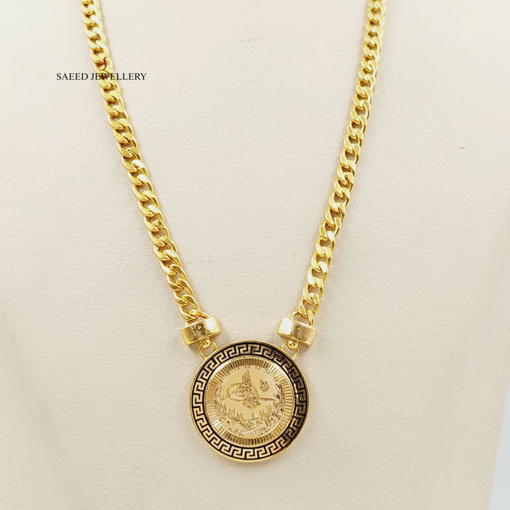 Enameled Rashadi Necklace  Made Of 21K Yellow Gold by Saeed Jewelry-29072