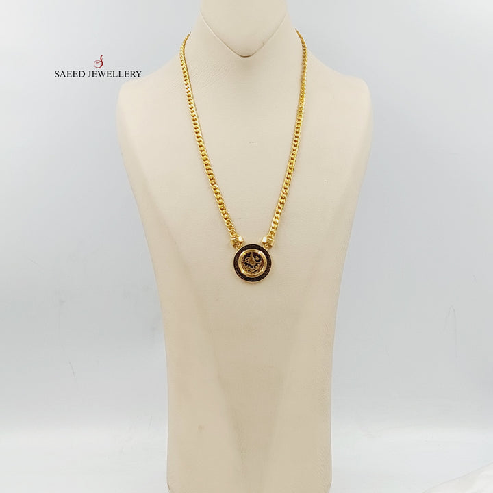Enameled Rashadi Necklace  Made Of 21K Yellow Gold by Saeed Jewelry-29072