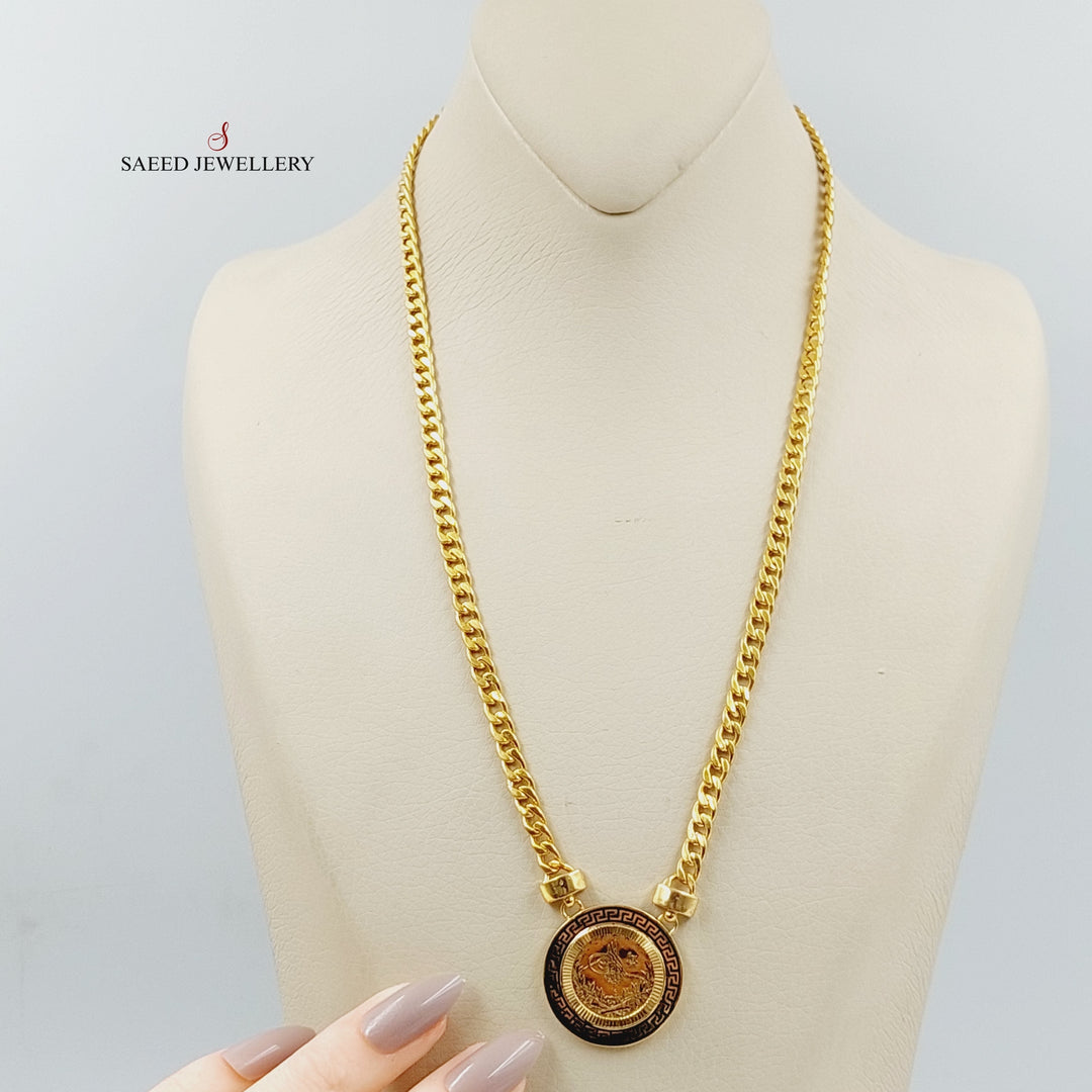 Enameled Rashadi Necklace  Made Of 21K Yellow Gold by Saeed Jewelry-29072