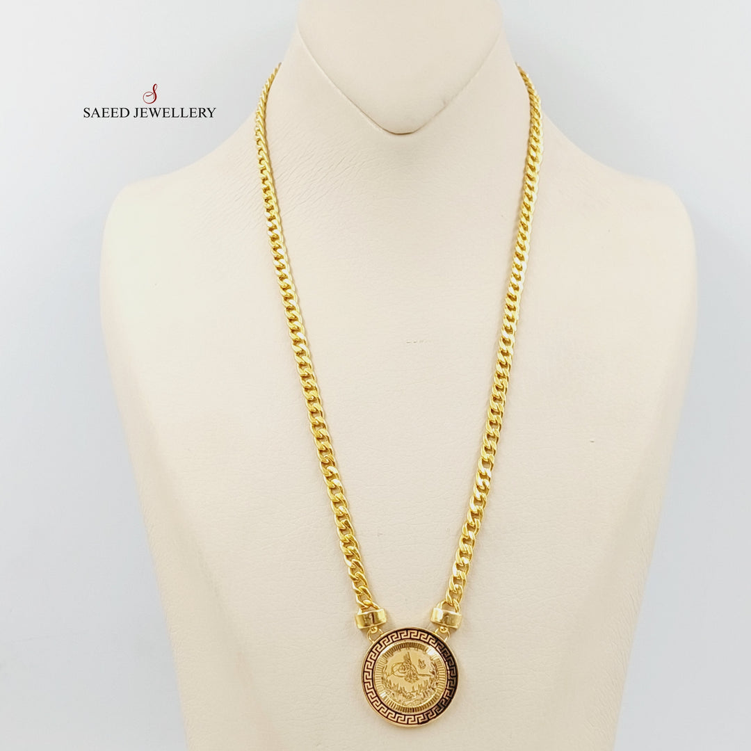 Enameled Rashadi Necklace  Made Of 21K Yellow Gold by Saeed Jewelry-29072