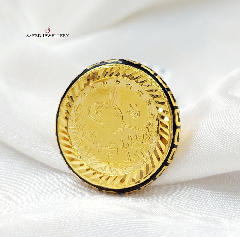 21K Gold Enameled Rashadi Ring by Saeed Jewelry - Image 2