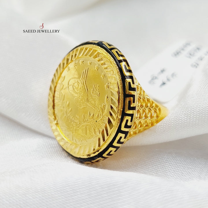 21K Gold Enameled Rashadi Ring by Saeed Jewelry - Image 3