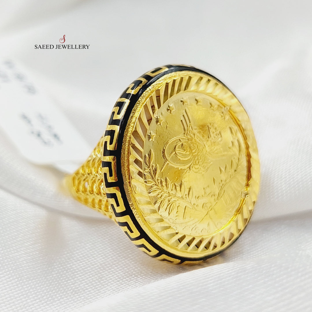 21K Gold Enameled Rashadi Ring by Saeed Jewelry - Image 1