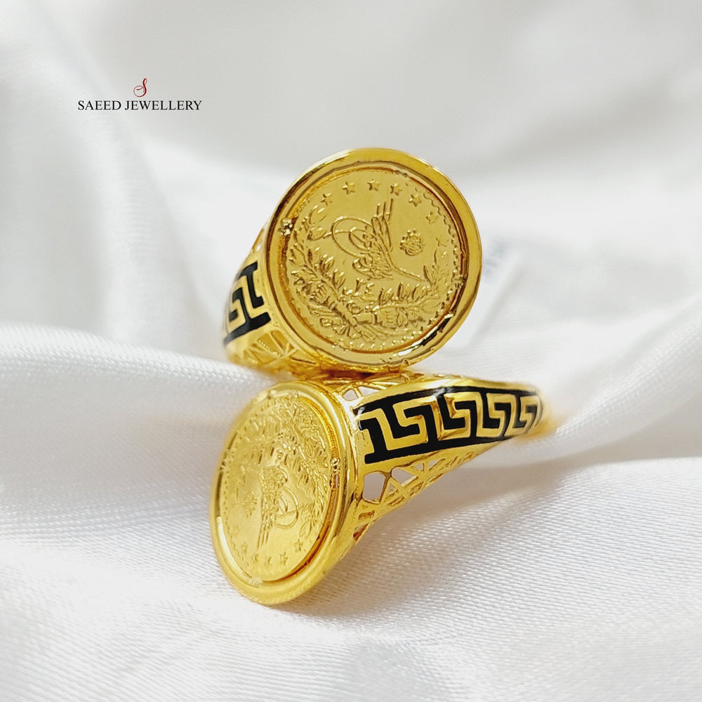21K Gold Enameled Rashadi Ring by Saeed Jewelry - Image 2