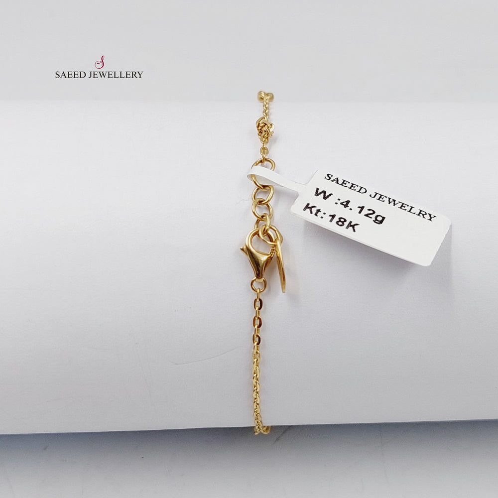 21K Gold Enameled Clover Bracelet by Saeed Jewelry - Image 2