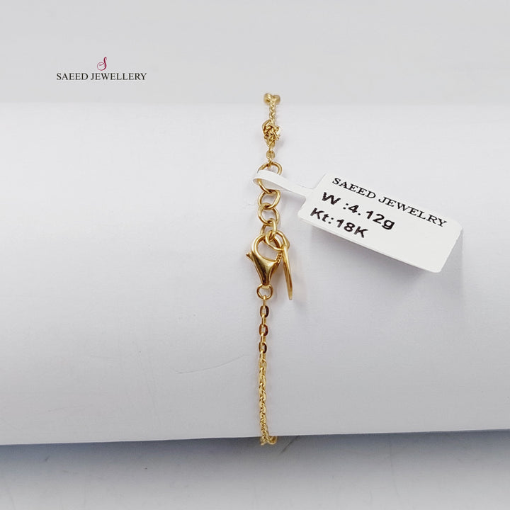 21K Gold Enameled Clover Bracelet by Saeed Jewelry - Image 2