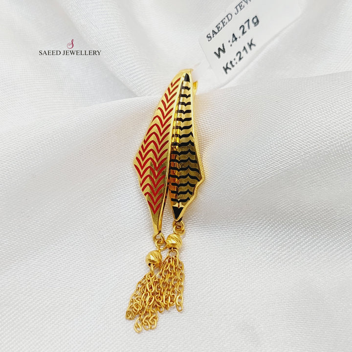 21K Gold Enameled Scarf Pendant by Saeed Jewelry - Image 1