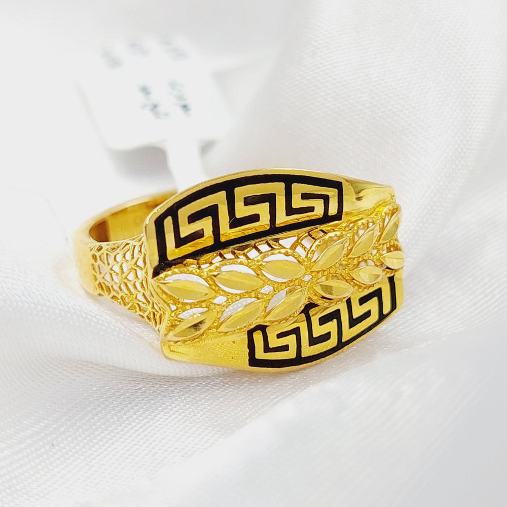 21K Gold Enameled Spike Ring by Saeed Jewelry - Image 2