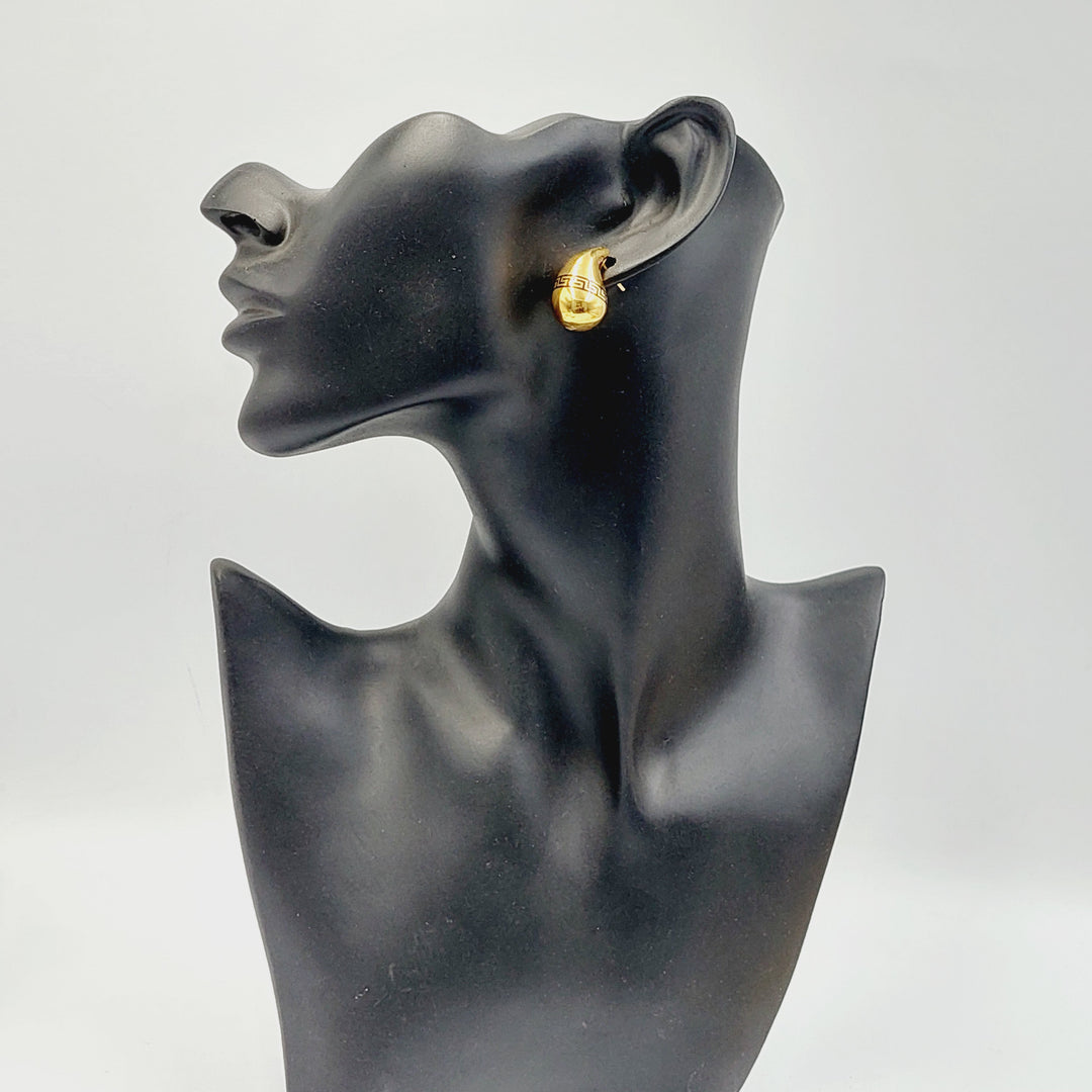21K Gold Enameled Tears Earrings by Saeed Jewelry - Image 2