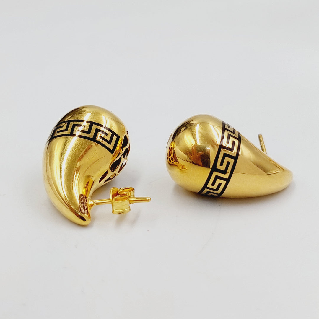 21K Gold Enameled Tears Earrings by Saeed Jewelry - Image 7