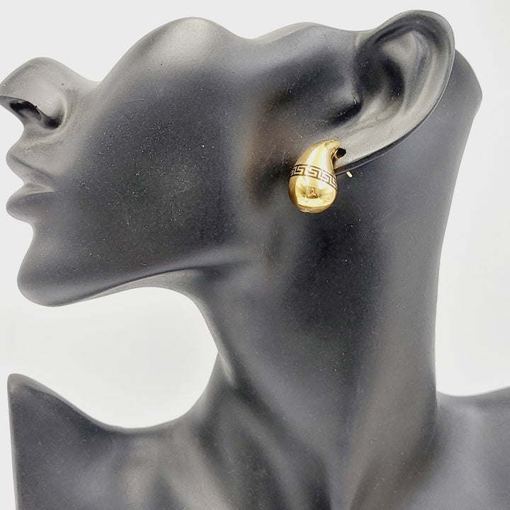 21K Gold Enameled Tears Earrings by Saeed Jewelry - Image 3