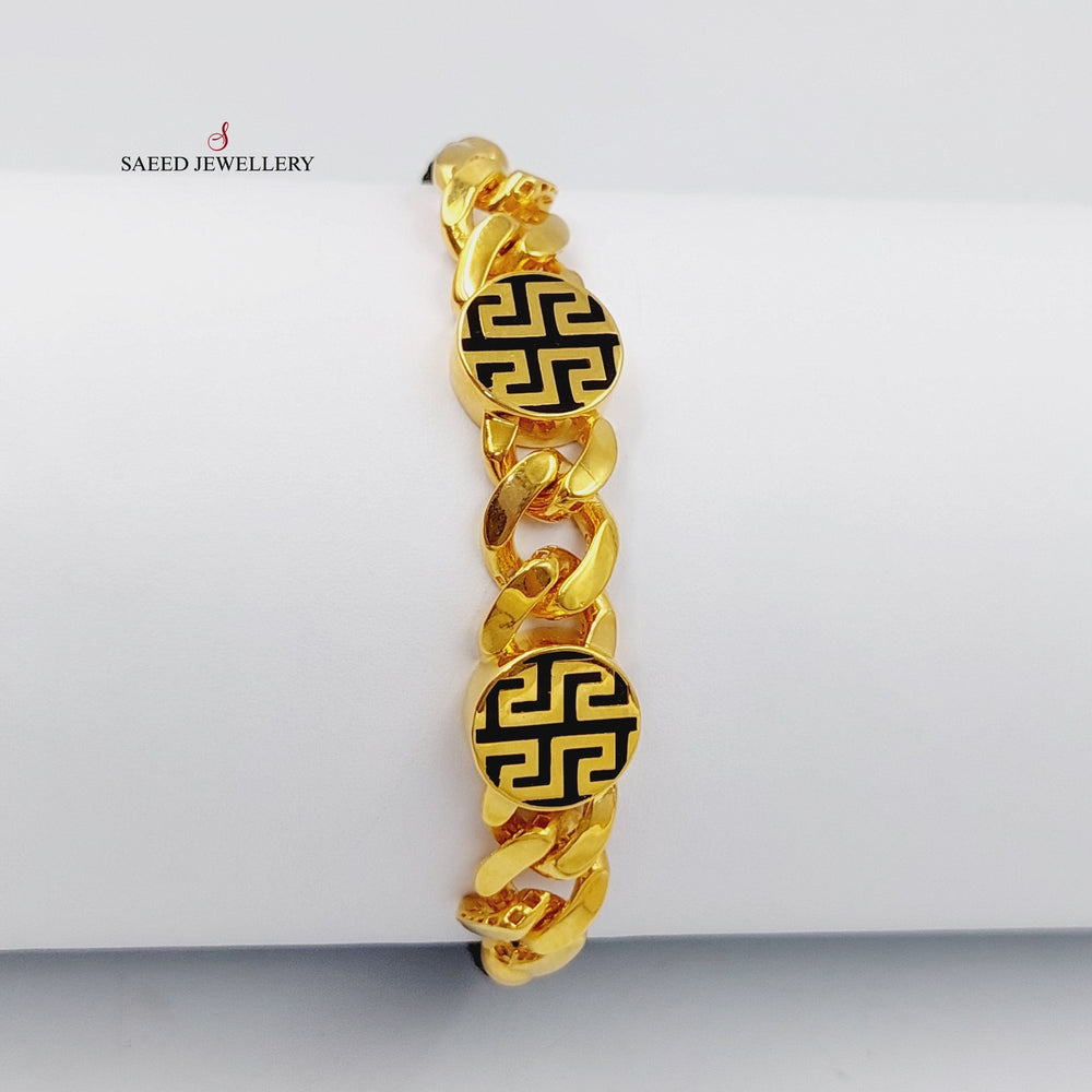 21K Gold Enameled Thread Bracelet by Saeed Jewelry - Image 2