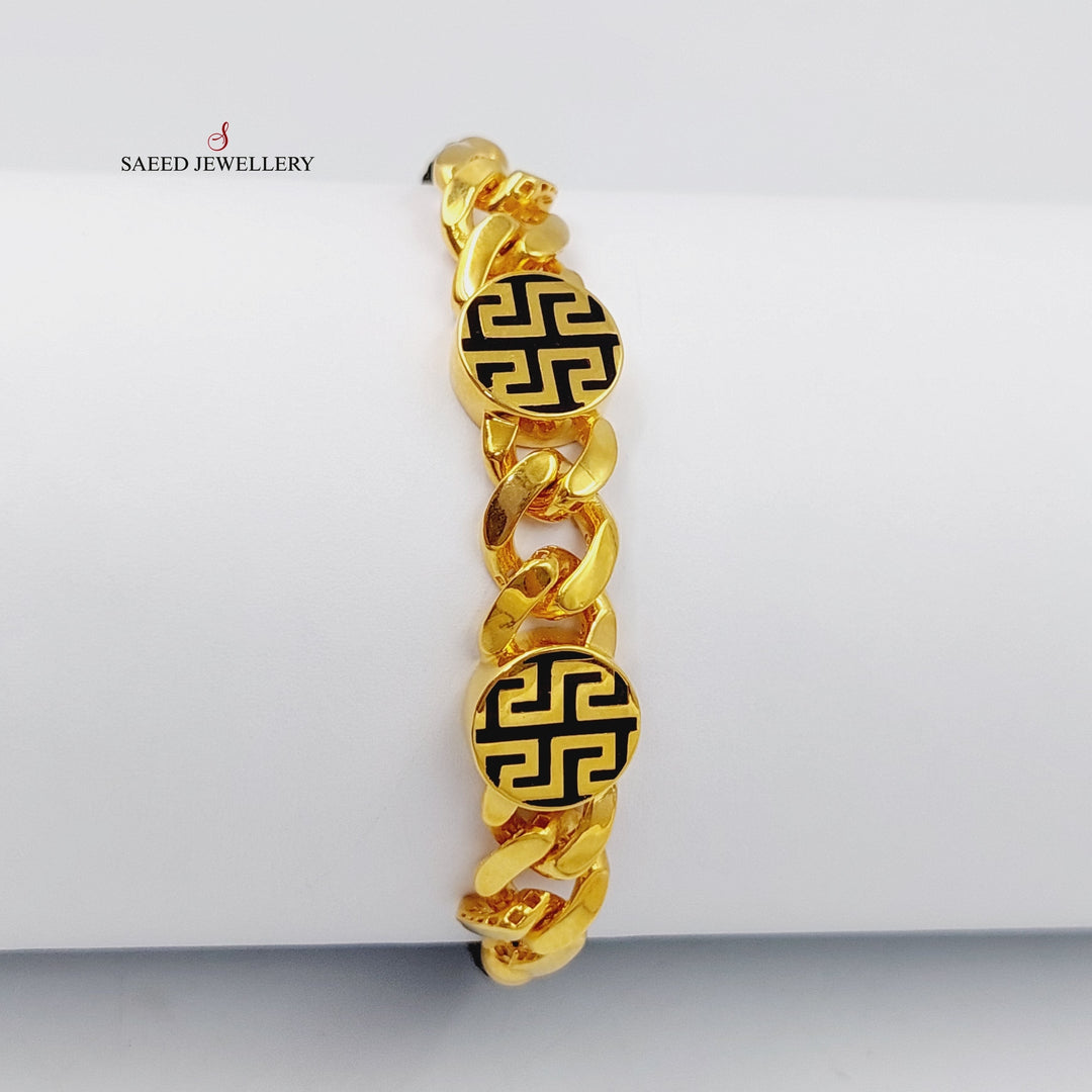 21K Gold Enameled Thread Bracelet by Saeed Jewelry - Image 1