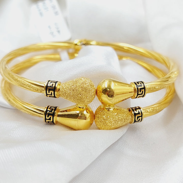 Enameled Twisted Bracelet  Made Of 21K Yellow Gold by Saeed Jewelry-28796