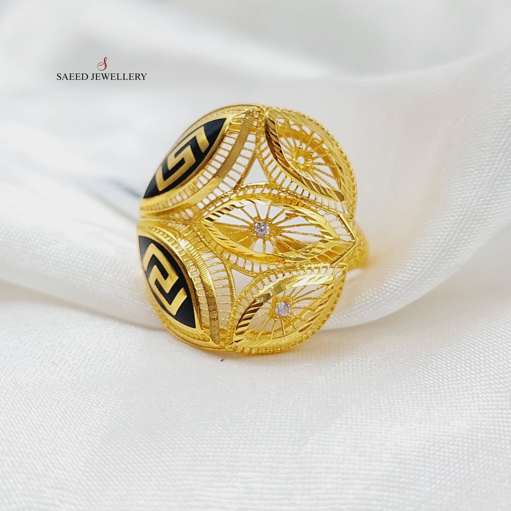 21K Gold Enameled Virna Ring by Saeed Jewelry - Image 2