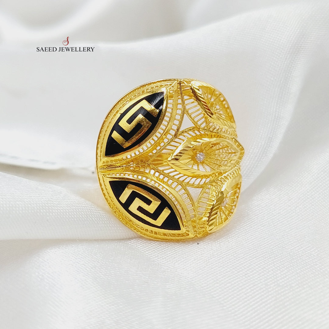 21K Gold Enameled Virna Ring by Saeed Jewelry - Image 3