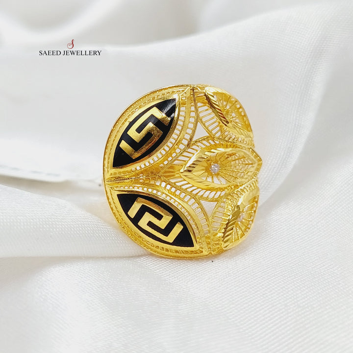 21K Gold Enameled Virna Ring by Saeed Jewelry - Image 3