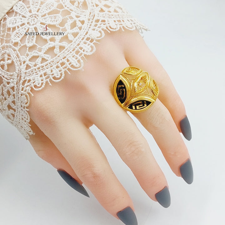 21K Gold Enameled Virna Ring by Saeed Jewelry - Image 4