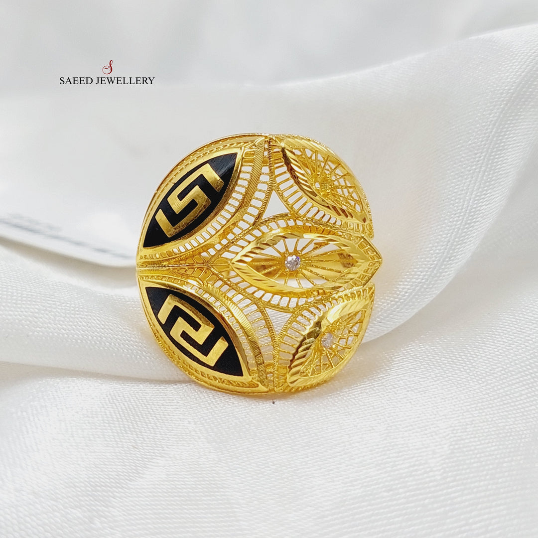 21K Gold Enameled Virna Ring by Saeed Jewelry - Image 1