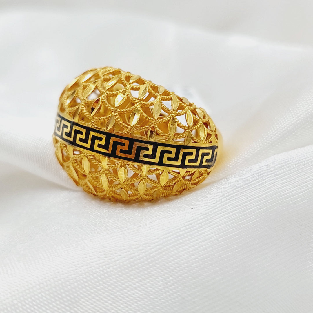 21K Gold Enameled Virna Ring by Saeed Jewelry - Image 4