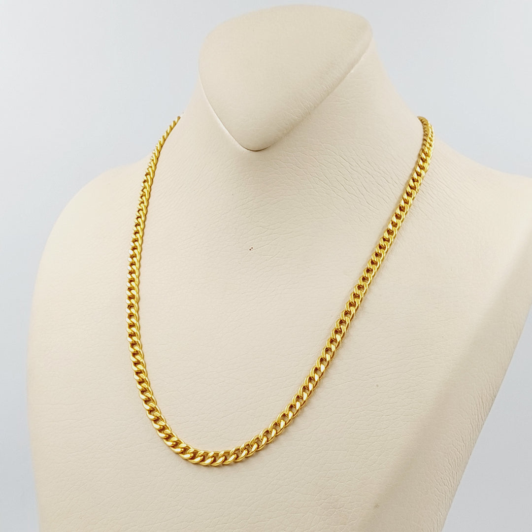 21K Gold Enameled & Zircon Studded Cuban Links Necklace by Saeed Jewelry - Image 3